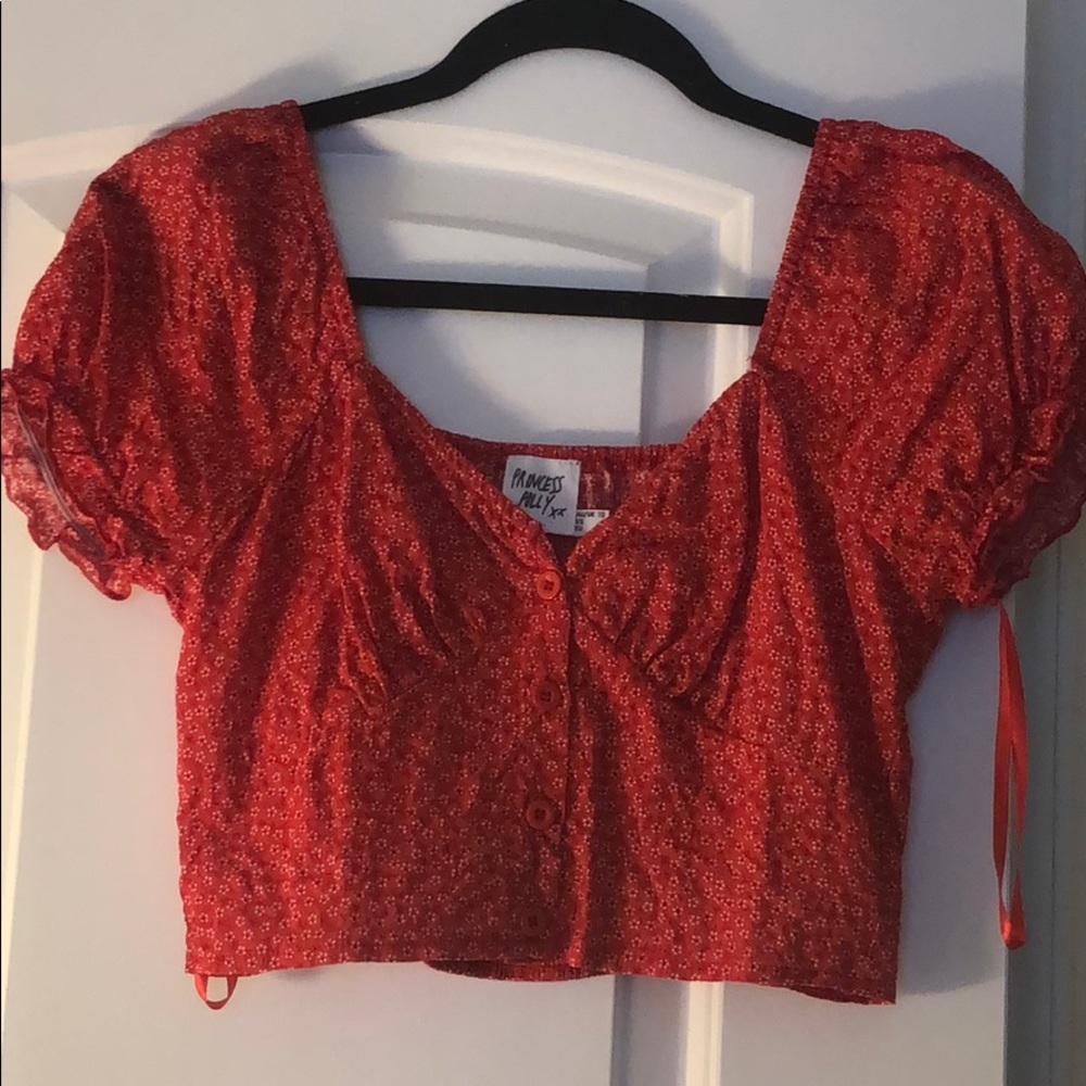 PRINCESS POLLY RED CROP TOP